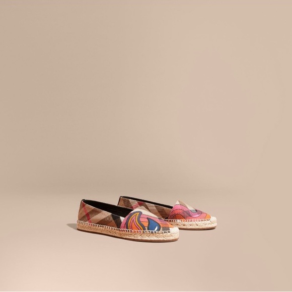 Canvas check rainbow print espadrille Burberry - Picture 6 of 11
